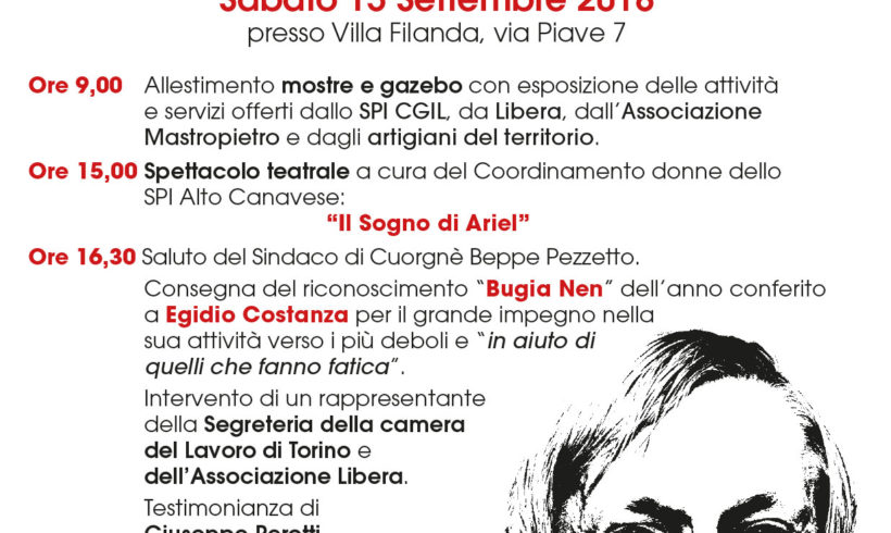 Don Ciotti a Cuorgnè il 15 settembre per il premio a “Gigio” della Mastropietro Don Ciotti a Cuorgnè il 15 settembre per il premio a “Gigio” della Mastropietro