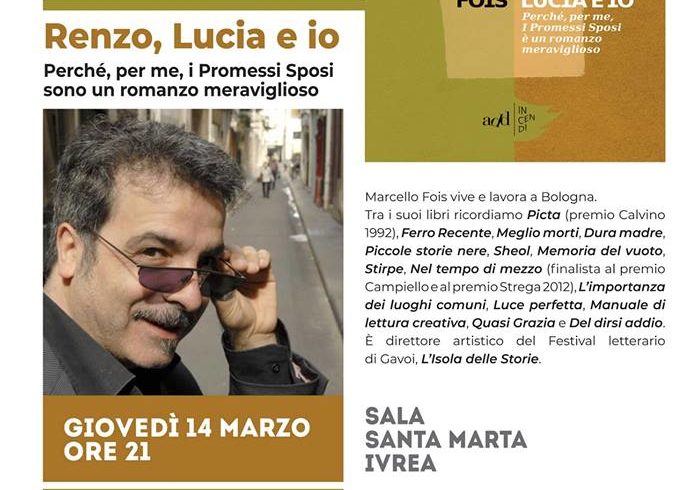 Tre incontri con lo scrittore Marcello Fois a Ivrea Tre incontri con lo scrittore Marcello Fois a Ivrea