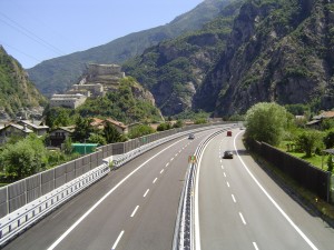 Uno scorcio del tratto autostradale A5