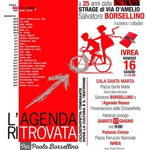 L’agenda ritrovata per Paolo Borsellino