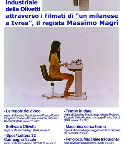 L’11 maggio nuovo evento per il 60° del Cineclub: “Olivetti e il cinema: la storia”