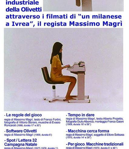 L’11 maggio nuovo evento per il 60° del Cineclub: “Olivetti e il cinema: la storia” L’11 maggio nuovo evento per il 60° del Cineclub: “Olivetti e il cinema: la storia”