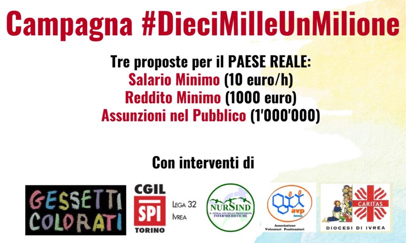 Campagna #DieciMilleUnMilione. Sabato 21 gennaio allo ZAC! Campagna #DieciMilleUnMilione. Sabato 21 gennaio allo ZAC!