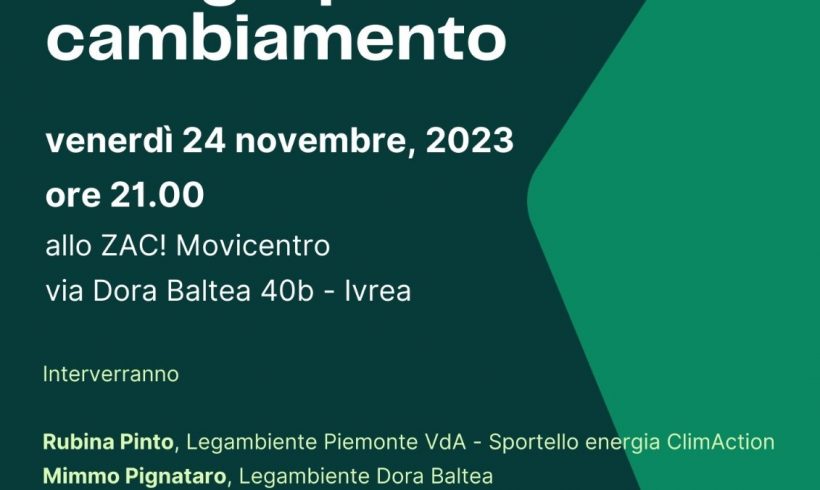 Serata informativa di Legambiente ed Ecoredia sulle energie, sui consumi e sul clima Serata informativa di Legambiente ed Ecoredia sulle energie, sui consumi e sul clima